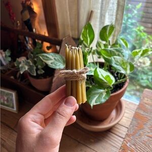 Homemade All-Natural Toxic Free 100% Beeswax Birthday Candle Set